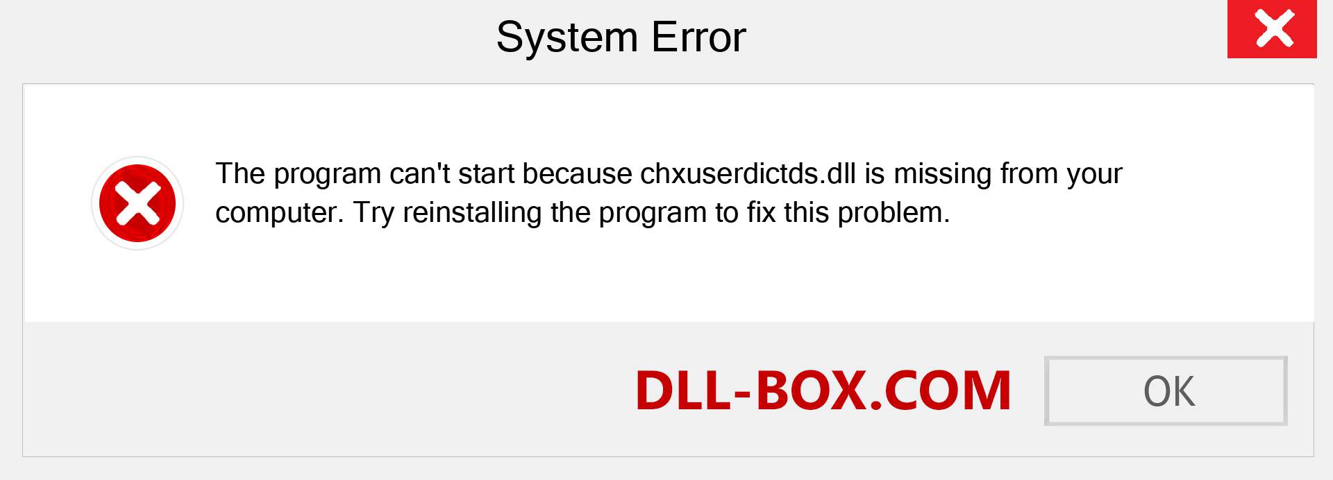  chxuserdictds.dll file is missing?. Download for Windows 7, 8, 10 - Fix  chxuserdictds dll Missing Error on Windows, photos, images